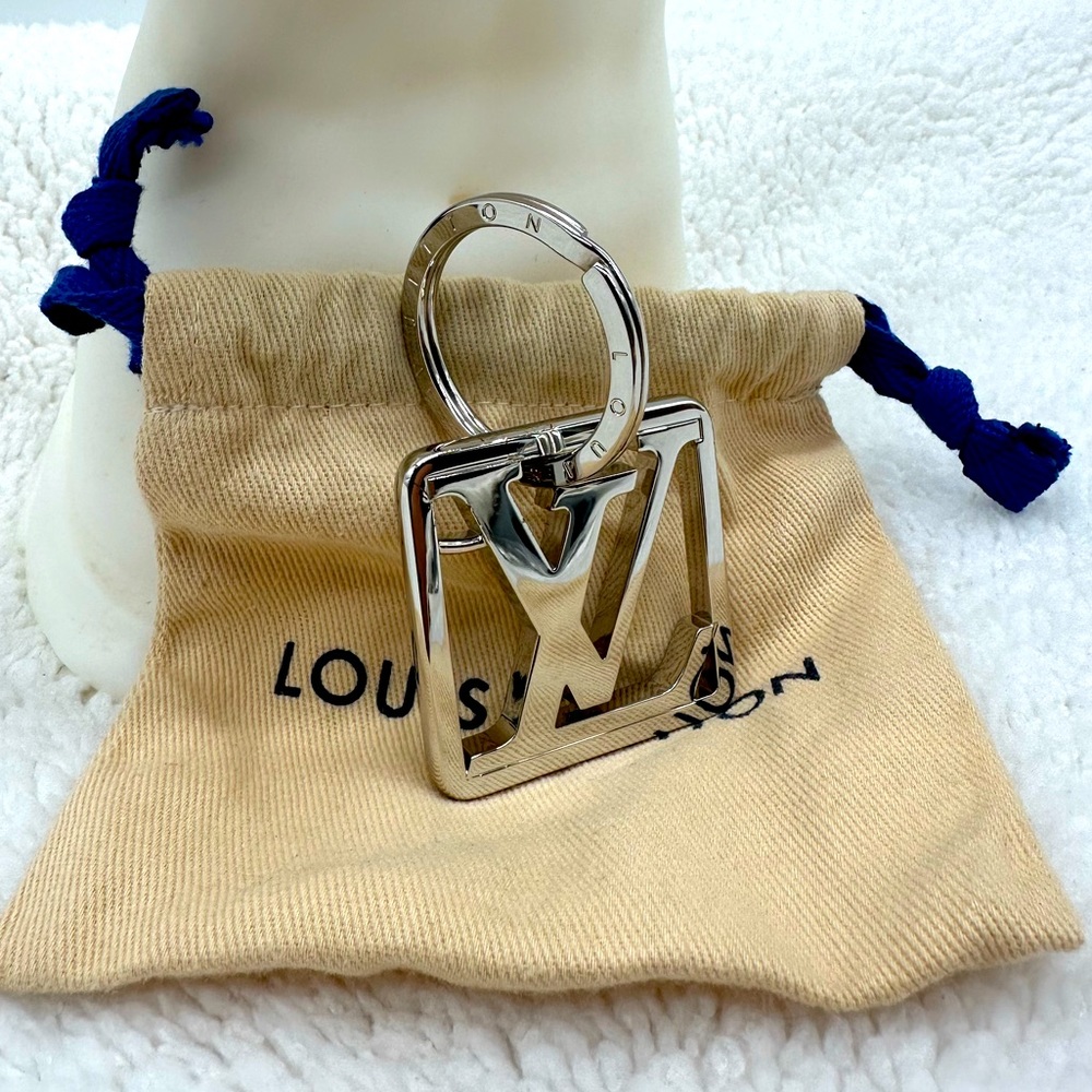 LOUIS VUITTON Initial Frame LV Logo Keychain/Bag charm